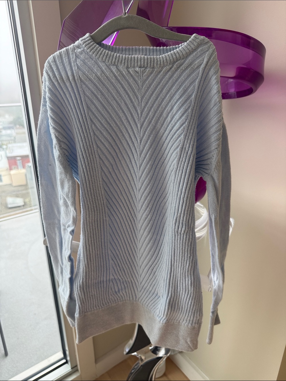 Ivivva Light Blue Ribbed Crewneck Sweater